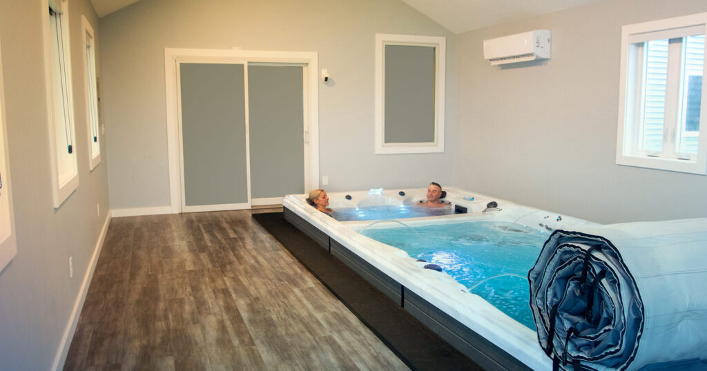 dual temperature swim spa