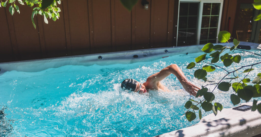 how fast can you swim in a swim spa