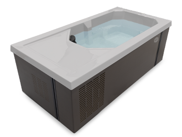 Three quarter view of an H2X Renegade cold tub