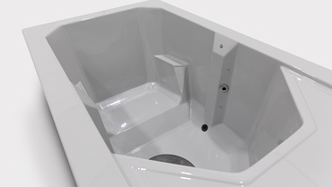 View of the inside of a Renegade cold tub