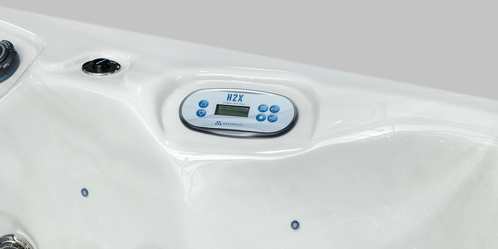 H2X Fitness Swim Spa control panel.